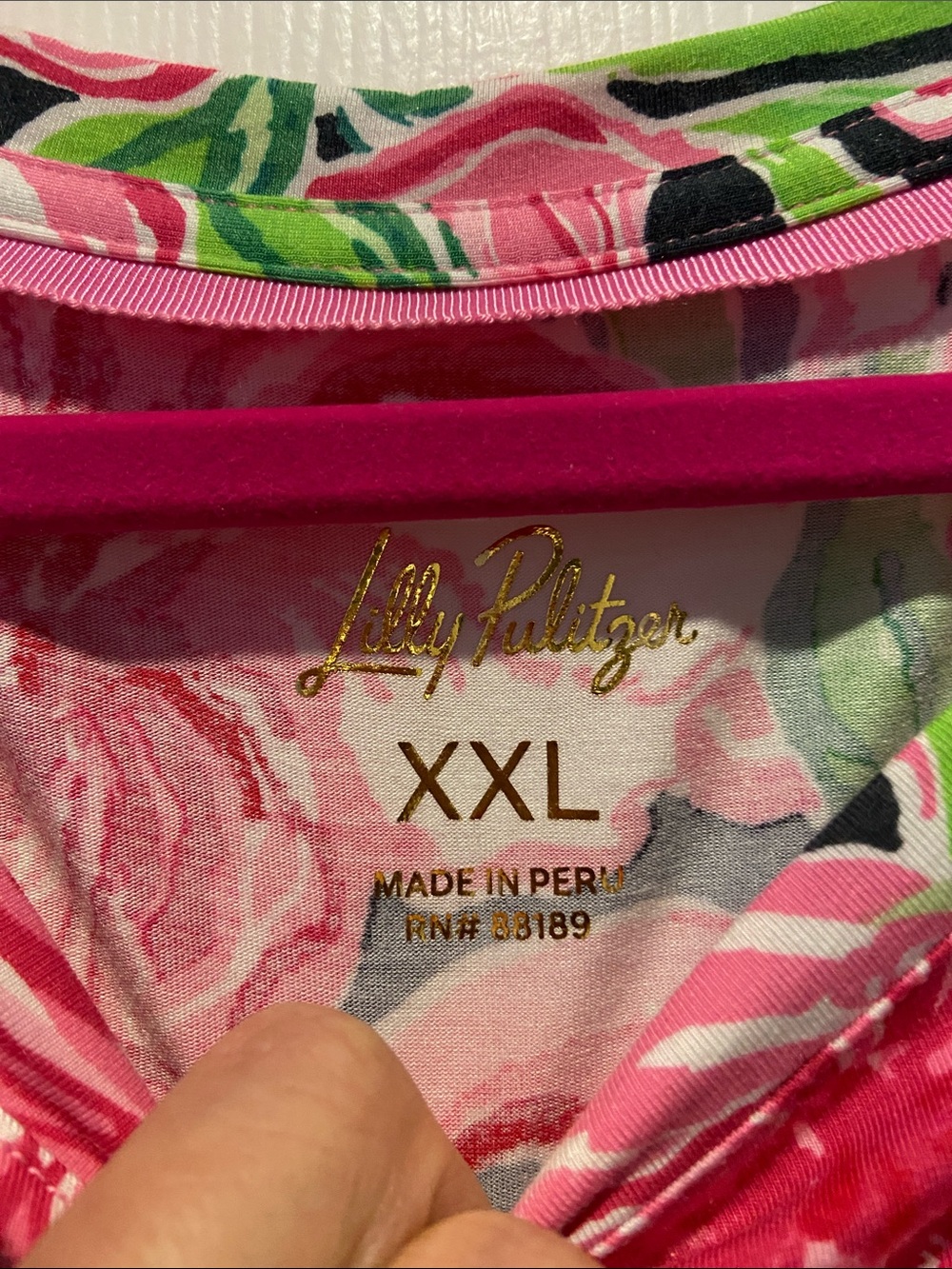 Lilly Pulitzer Key West Top in Onyx Party All The Time - XXL - NWT - Picture 2 of 9